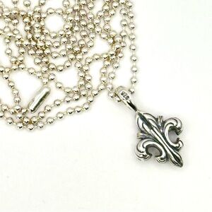 Lagos Silver Fleur de Lis Pendant Necklace